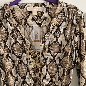 MICHAEL KORS, Dress, Gold Hardware, Small, New, Brown/Tan